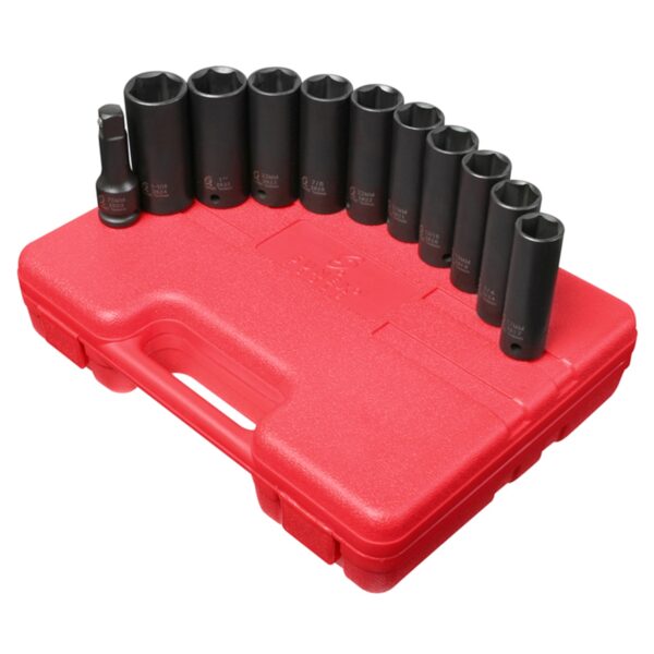 11 PC. EXTRA DEEP SAE/METRIC SKT SET